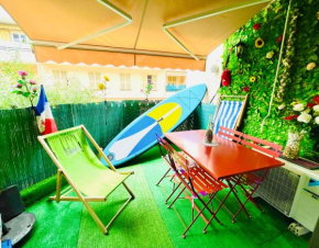 Confortable studio à nice centre côté plage bel terrasse Paddle